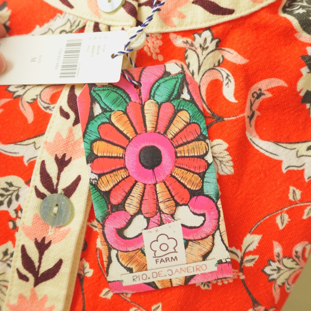 FARM Rio Orange Floral Printed Romper - Picture 7 of 16
